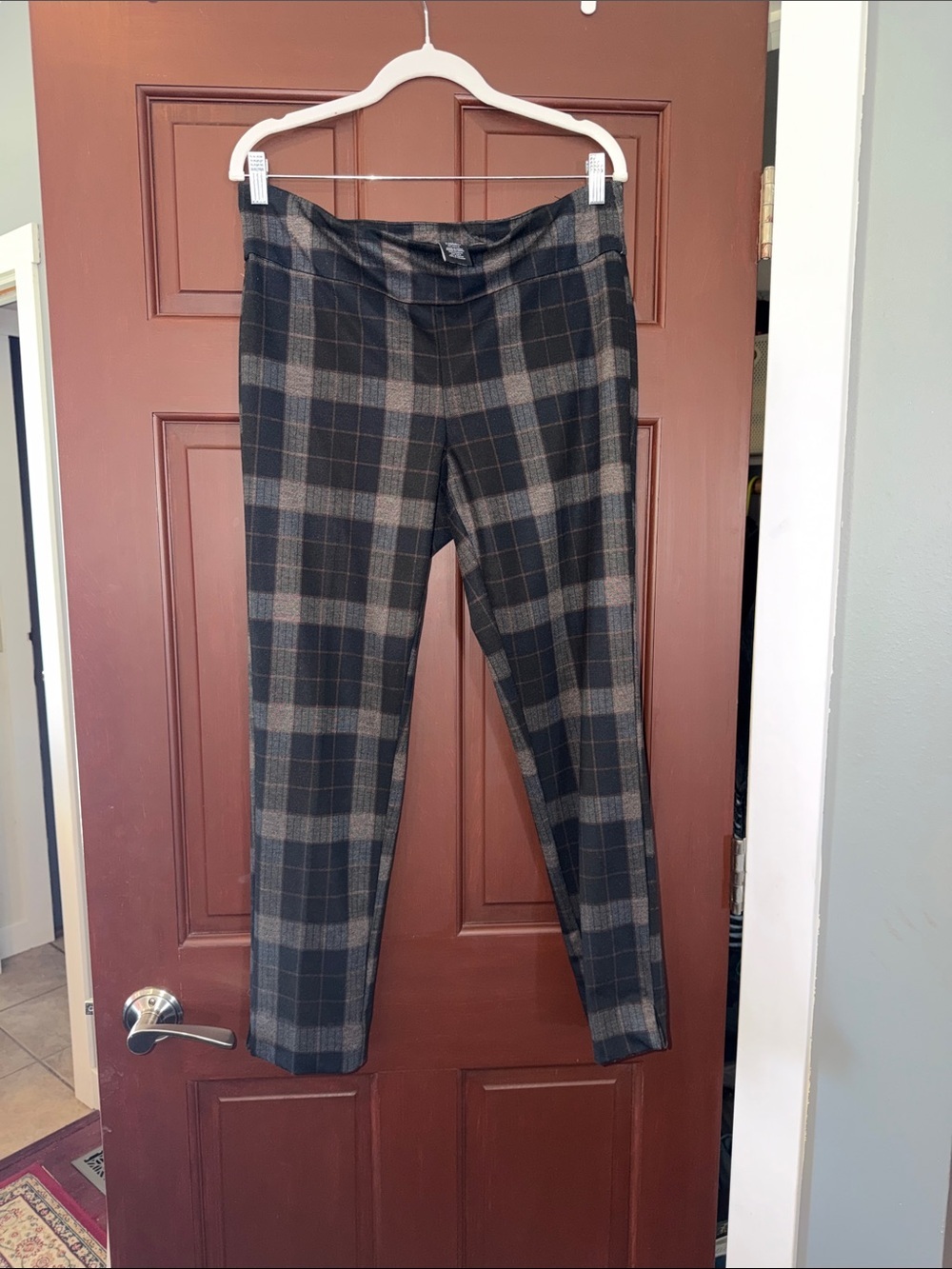Zac & Rachel Black and Gray Plaid Women's Trousers